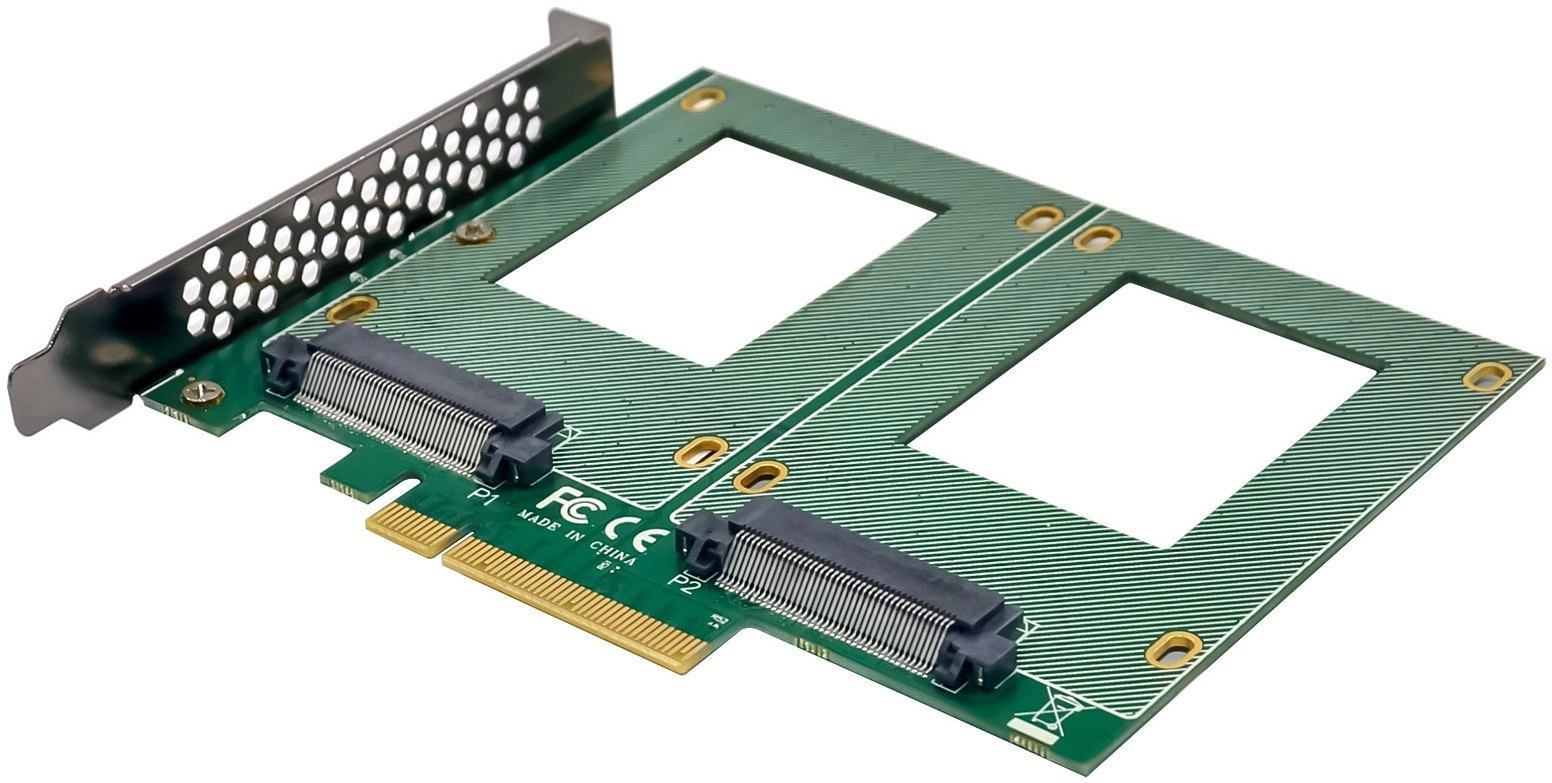 InLine PCIe card to 2x internal