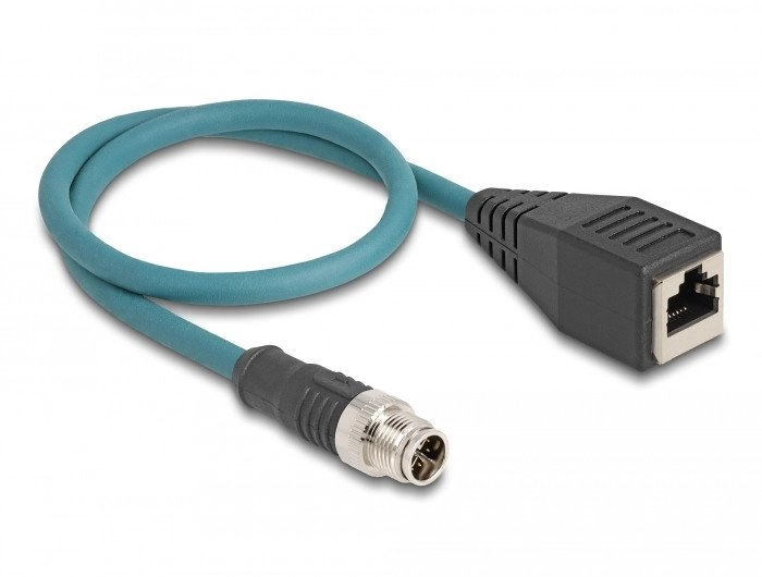 DELOCK M12 adapter cable X-coded 8