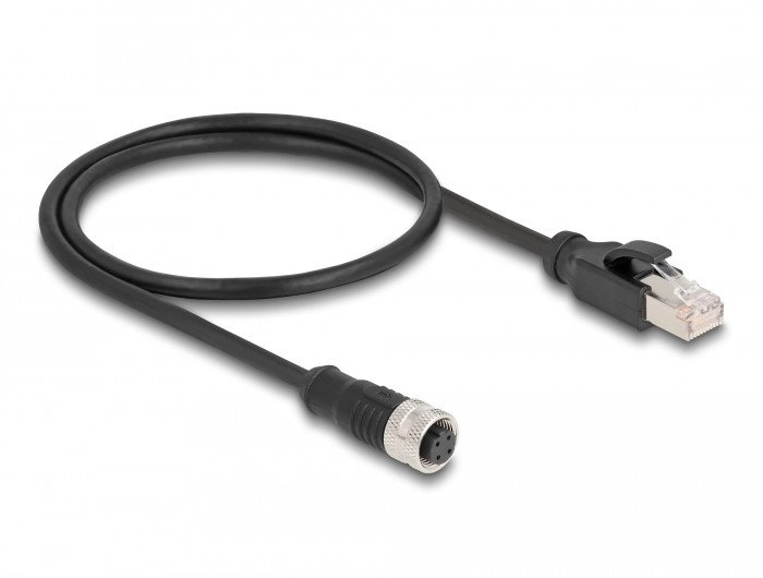 Delock M12 adapter cable D-coded 4