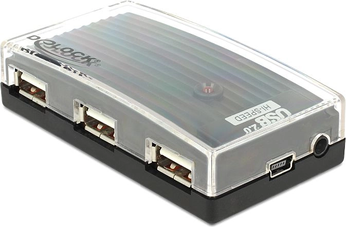 DELOCK USB-HUB 4-port USB  black  with