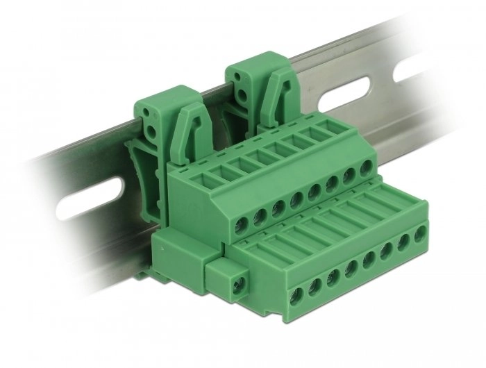 DELOCK Terminalblock Set f. Hutschiene 8Pin
