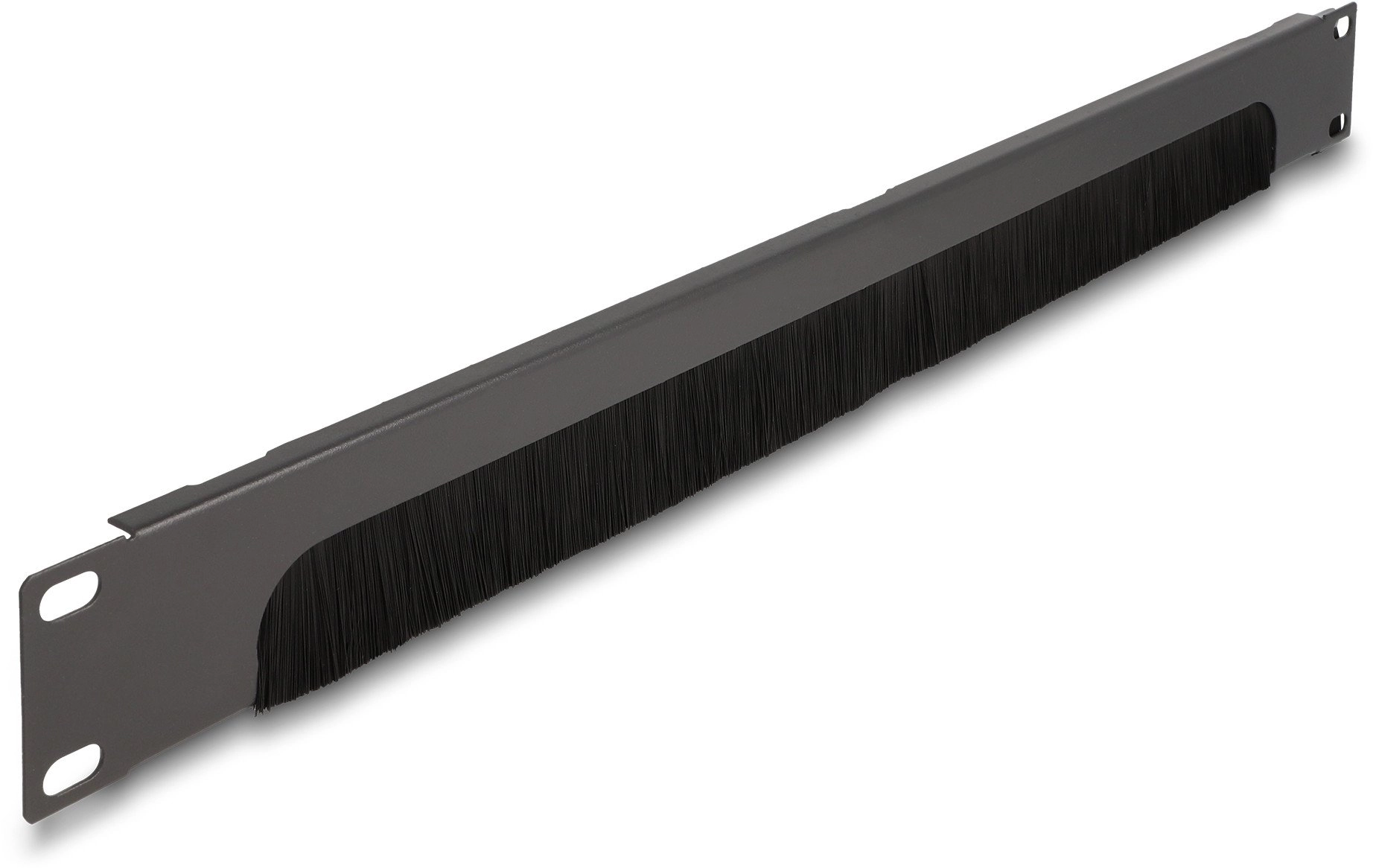 19? Cable management brush strip open