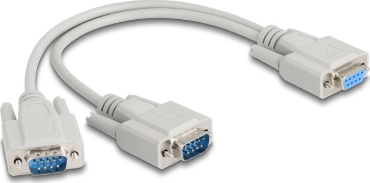 Adapter Y-cable D-Sub9 1 x socket