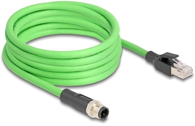 DELOCK M12 cable D-coded 4 pin