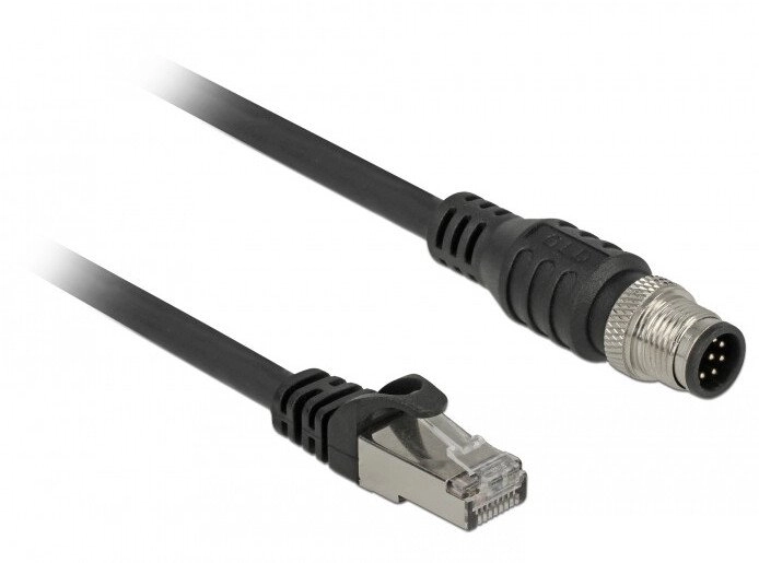 DELOCK Cable RJ45  M12 plug 8