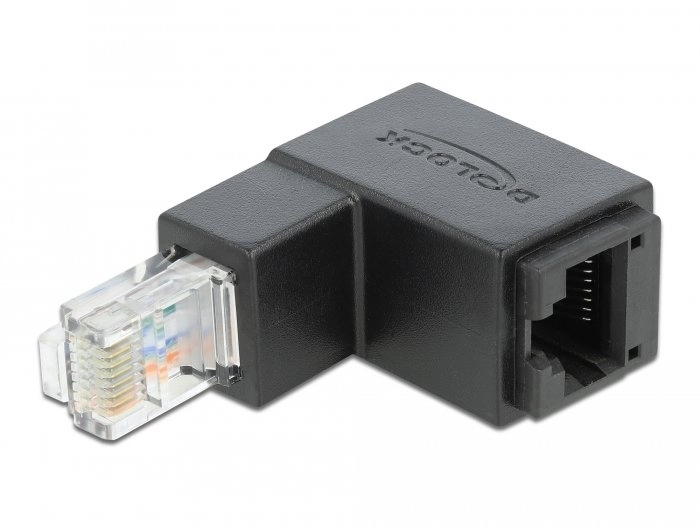 Delock adapter RJ45 plug angled at