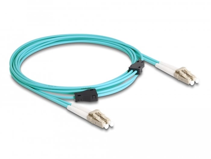 Delock fiber optic cable with metal