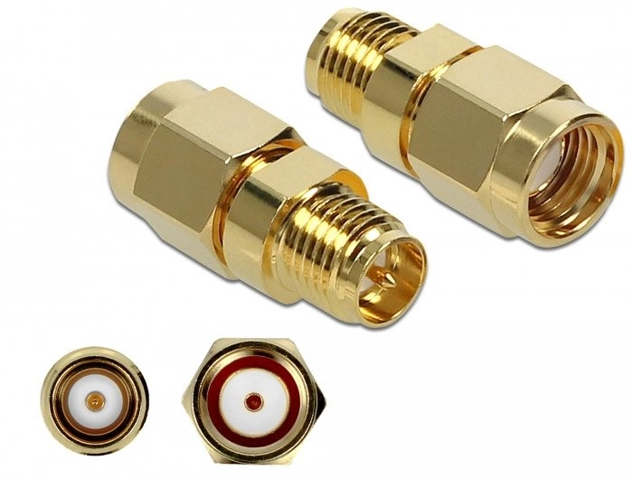 Delock adapter RP-SMA male to RP-SMA