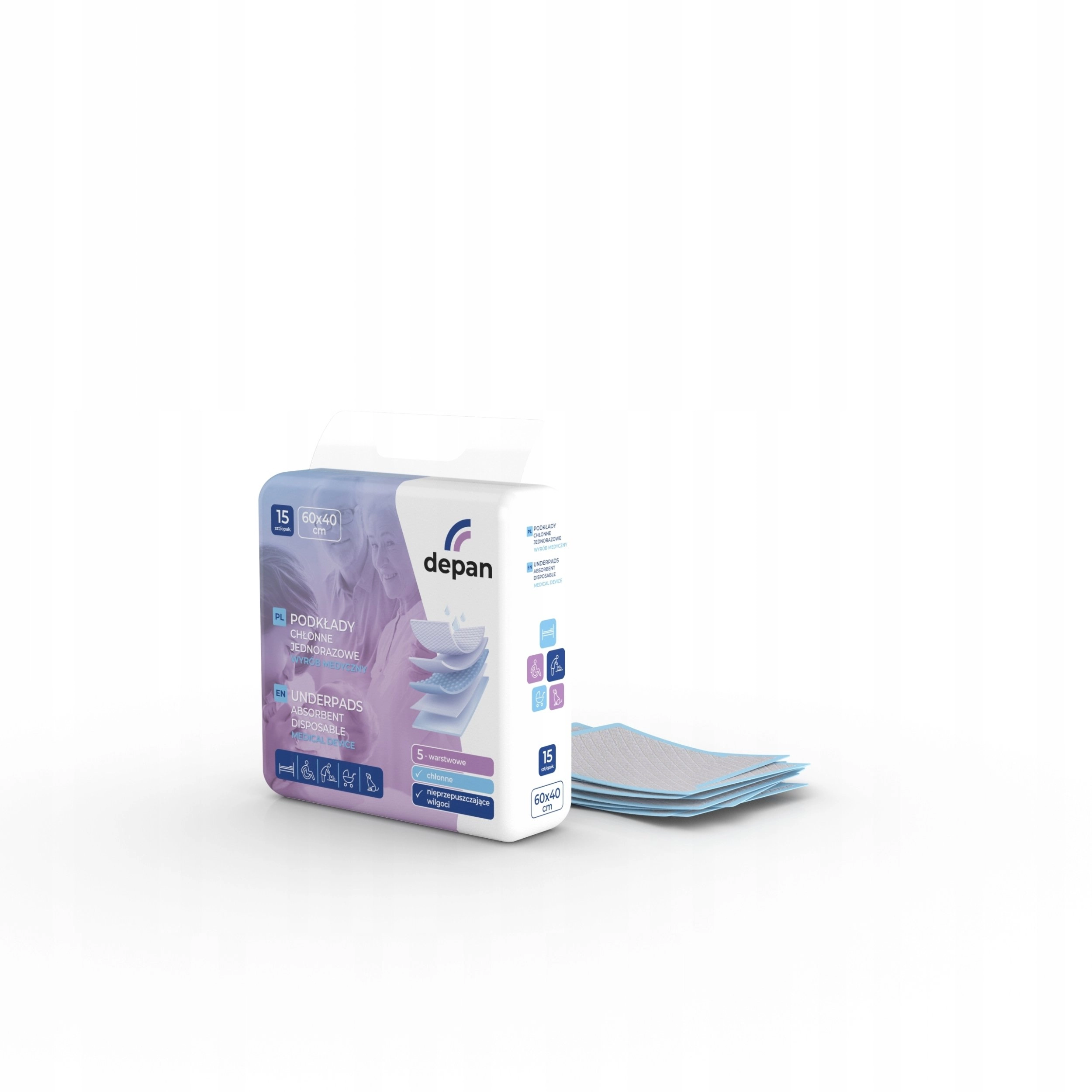 ABSORBENT PADS DEPAN 60X40CM 15PCS/PACK 5906742635614