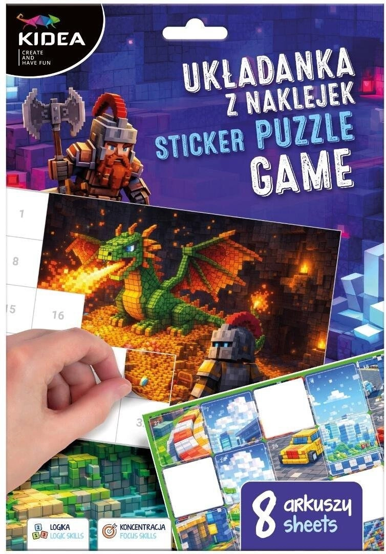 Derform Układanka z naklejek Game KIDEA