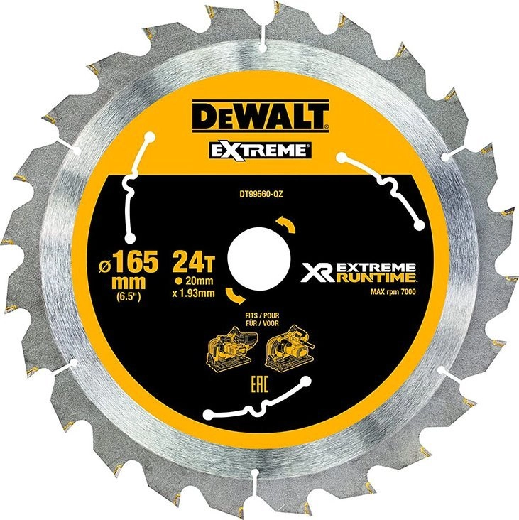 Dewalt circular saw blade 165x20mm -