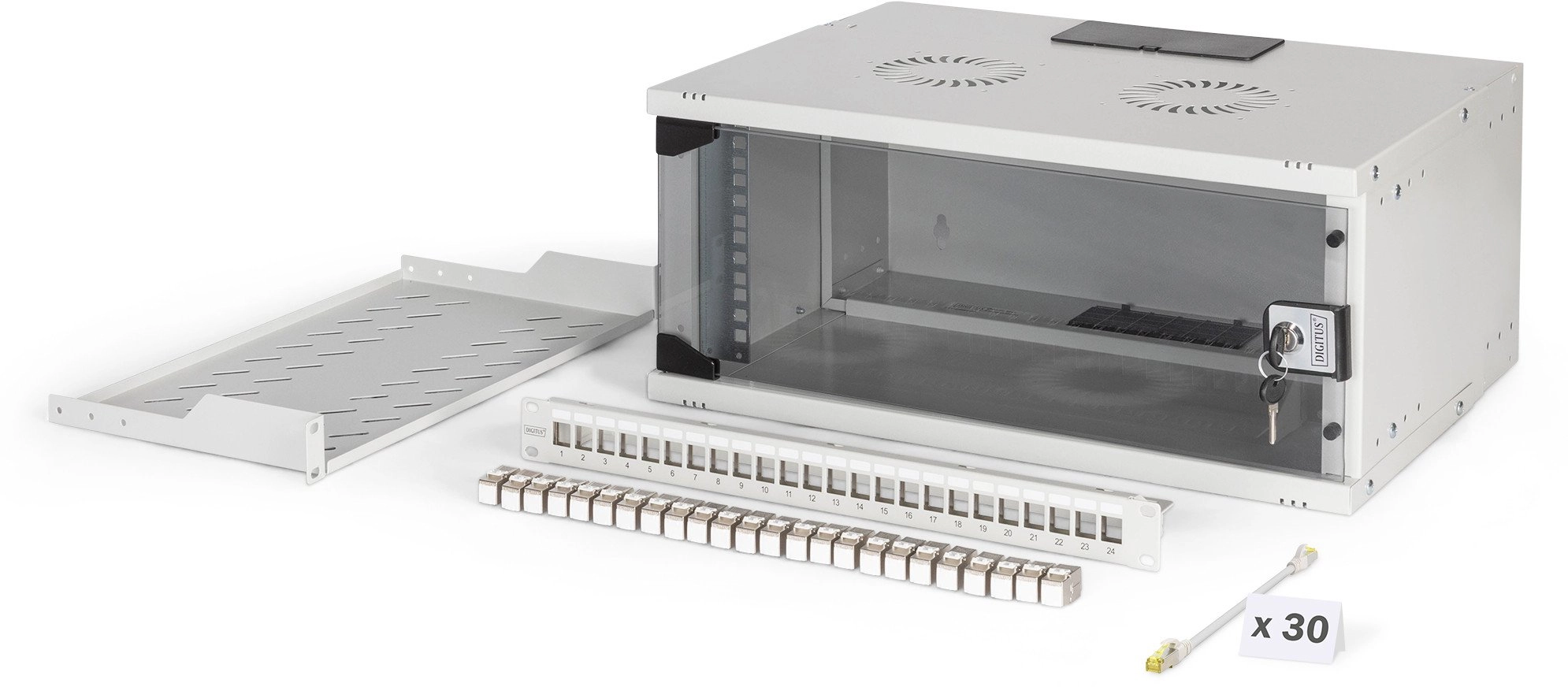 DIGITUS 19" network set 4U wall