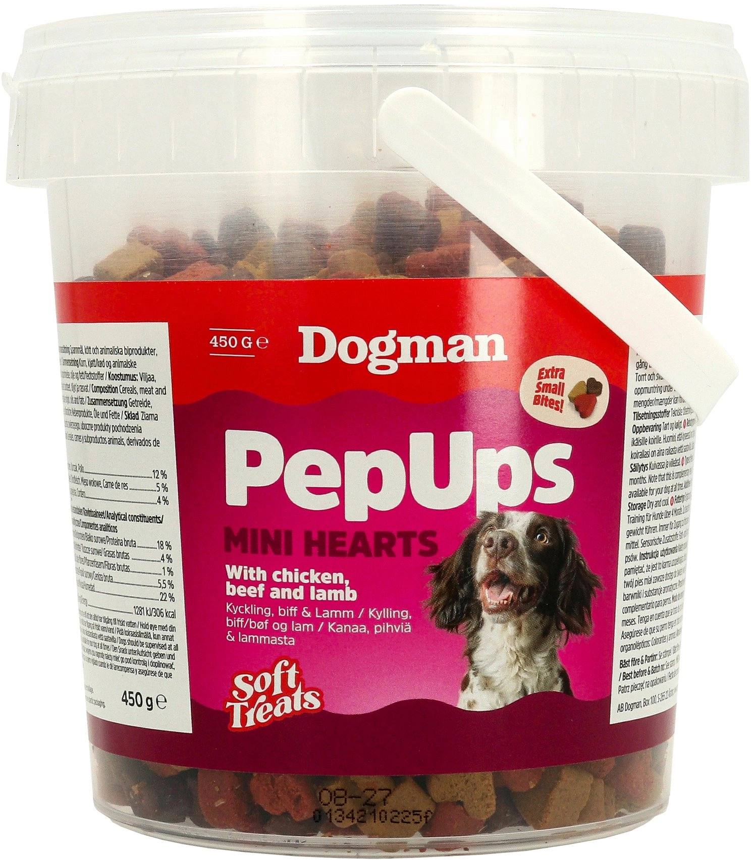 Dogman Pep Ups Mini Hearts 450g