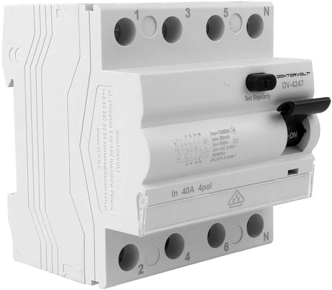 Residual current circuit breaker RCCB 10kA