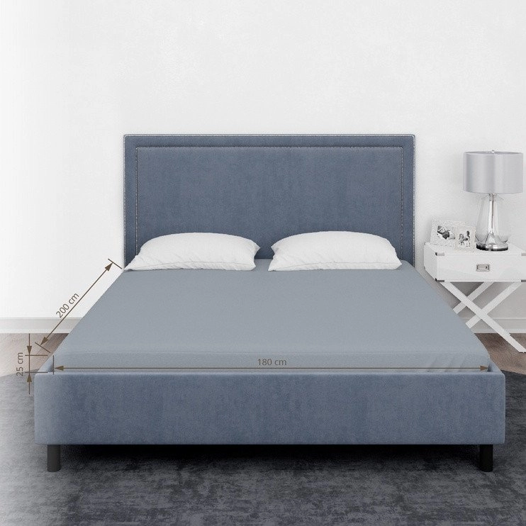 FITTED SHEET COTTON 180X200+25 GREY 14968289