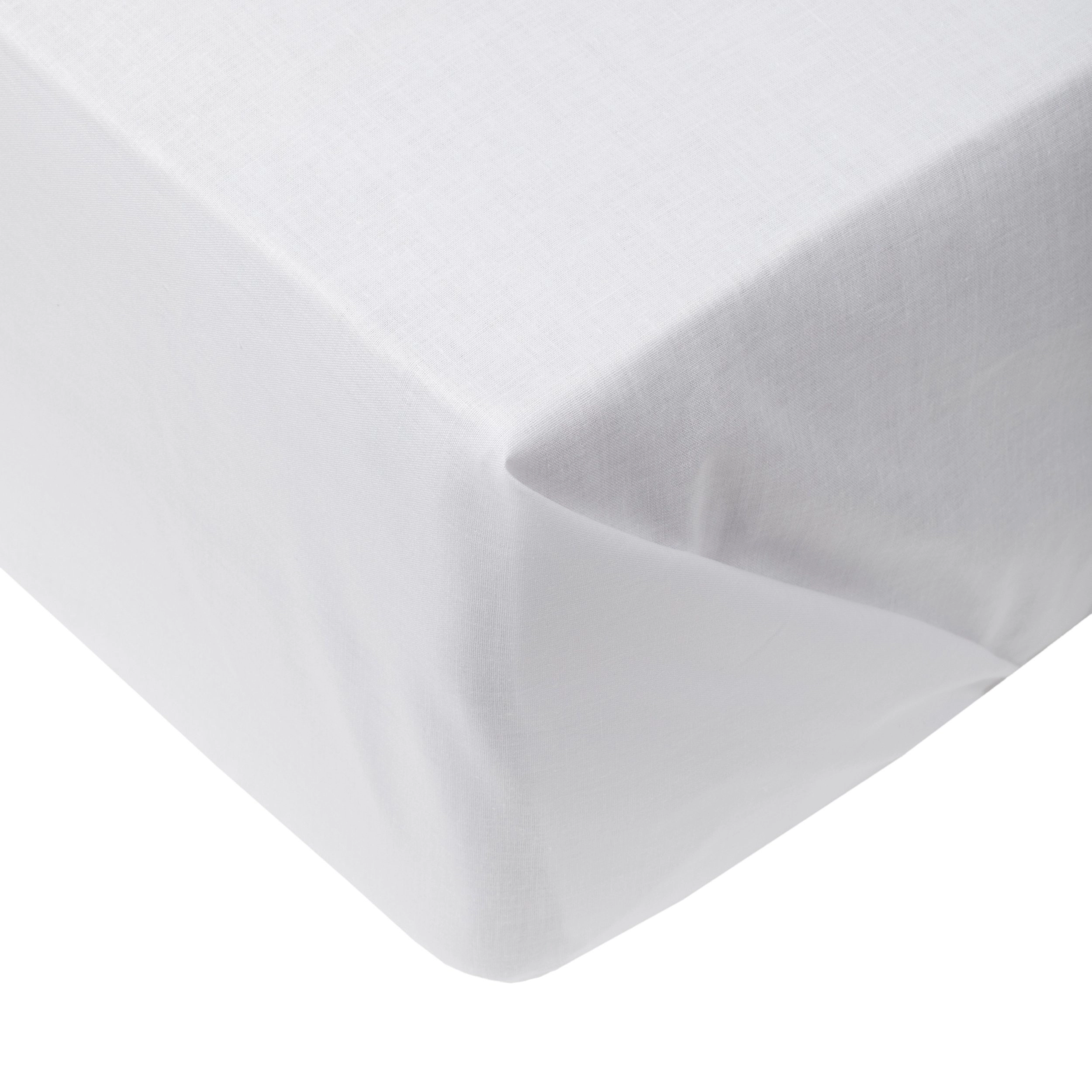 FLAT SHEET COTTON 220X240CM WHITE 14968319