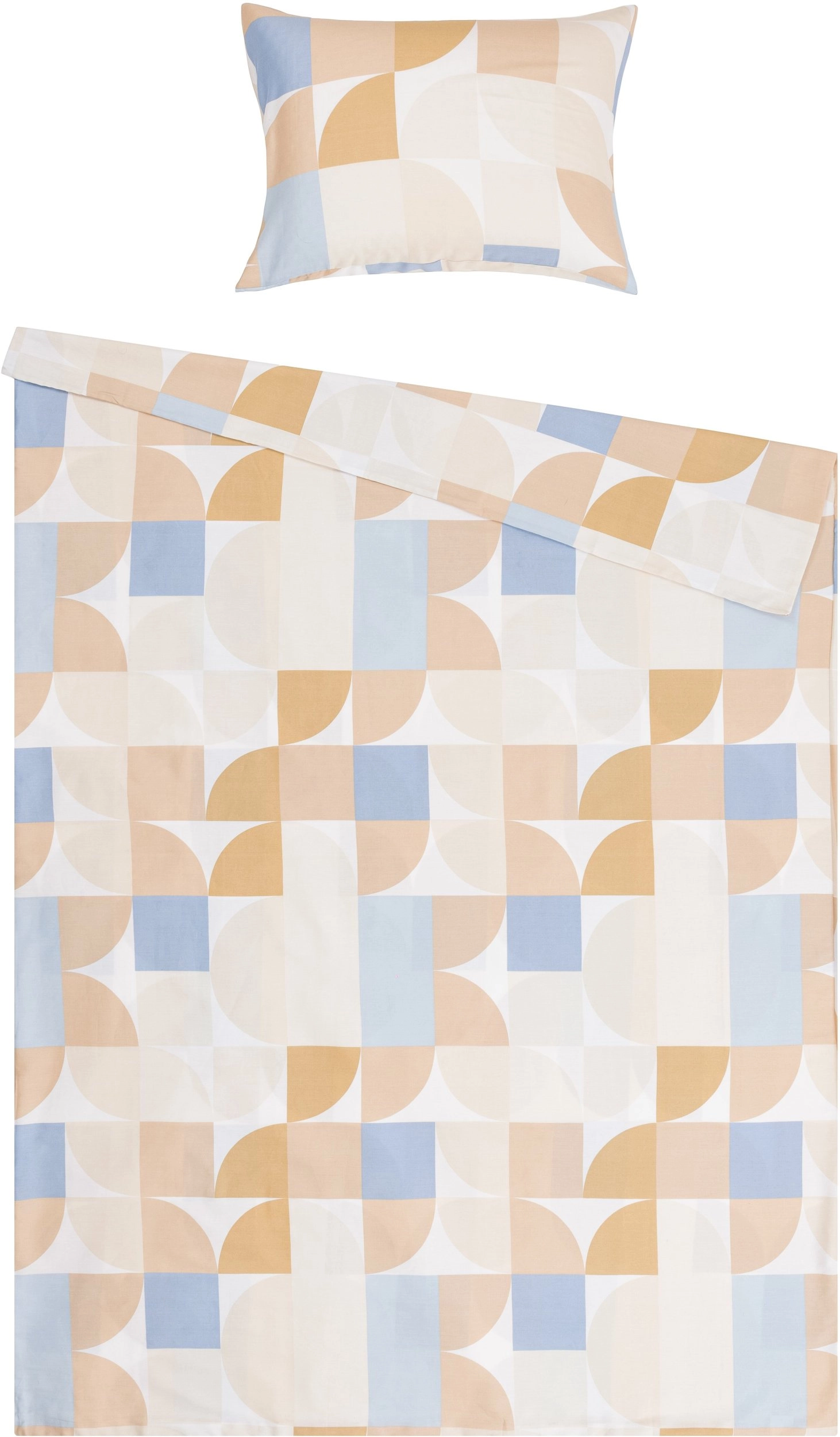 BEDDING COVER SET GEO SATEEN 140X200CM