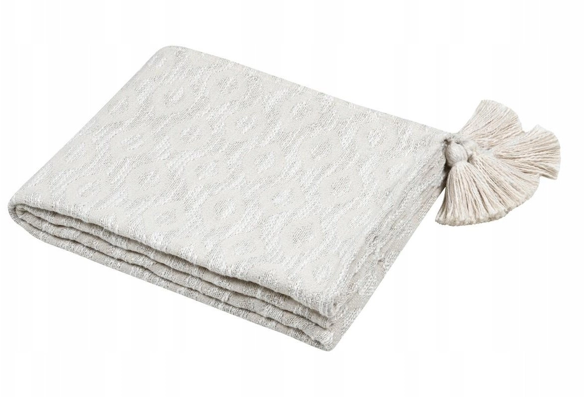 Cotton blanket with linen effect BALMA