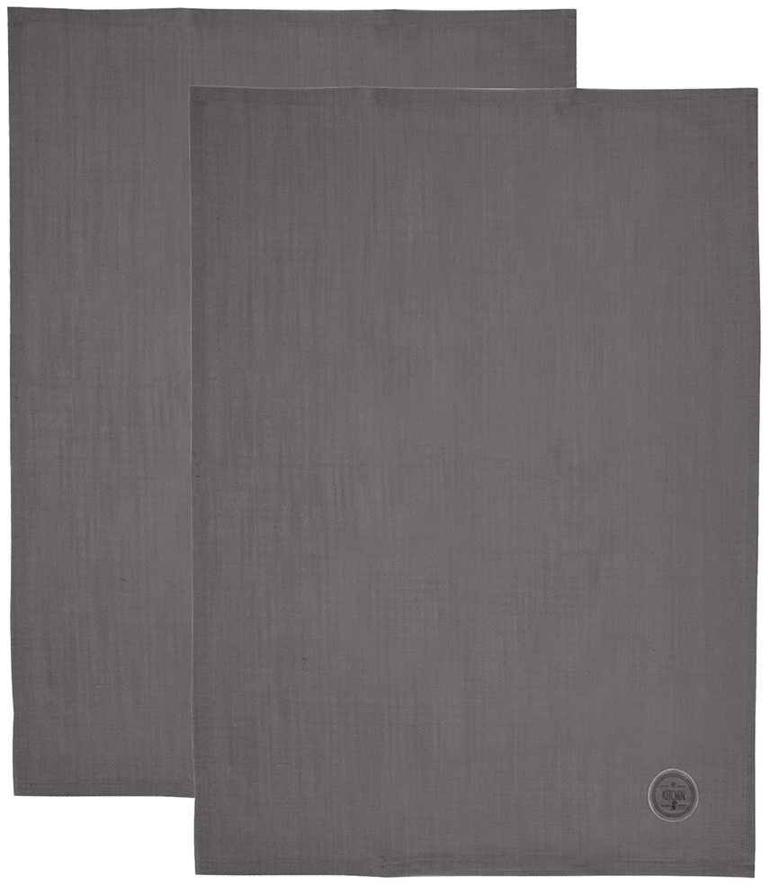 Douceur d`Interieur Cotton kitchen cloths gray