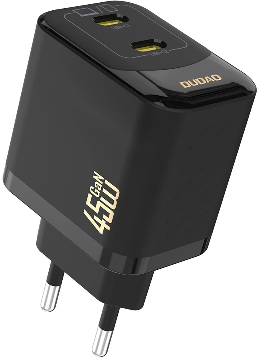 Dudao A28PEU Adapter 45Watt 2xUSB-C Sort