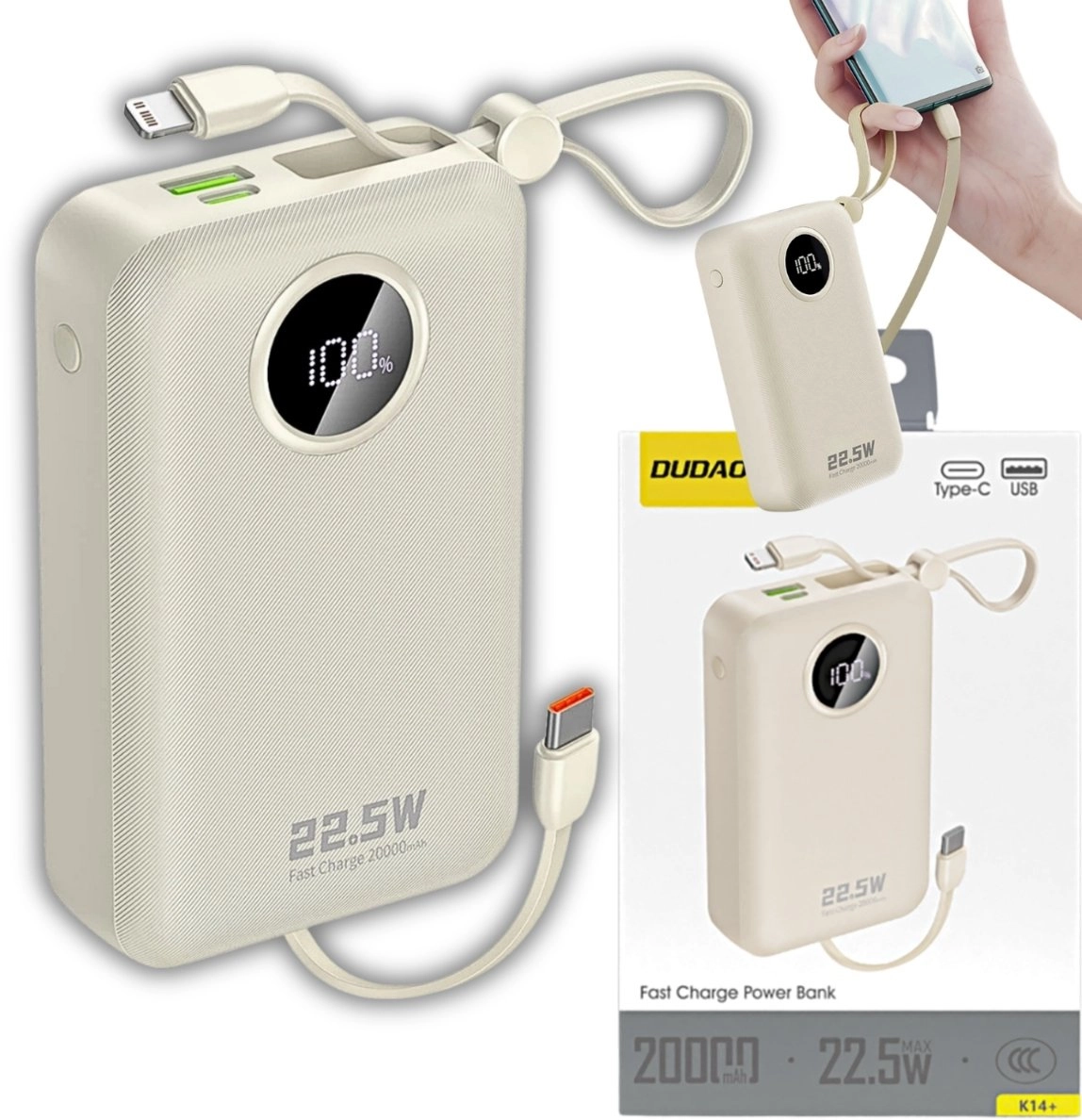 Dudao Powerbank Dudao K14+ Powerbank 20000mAh
