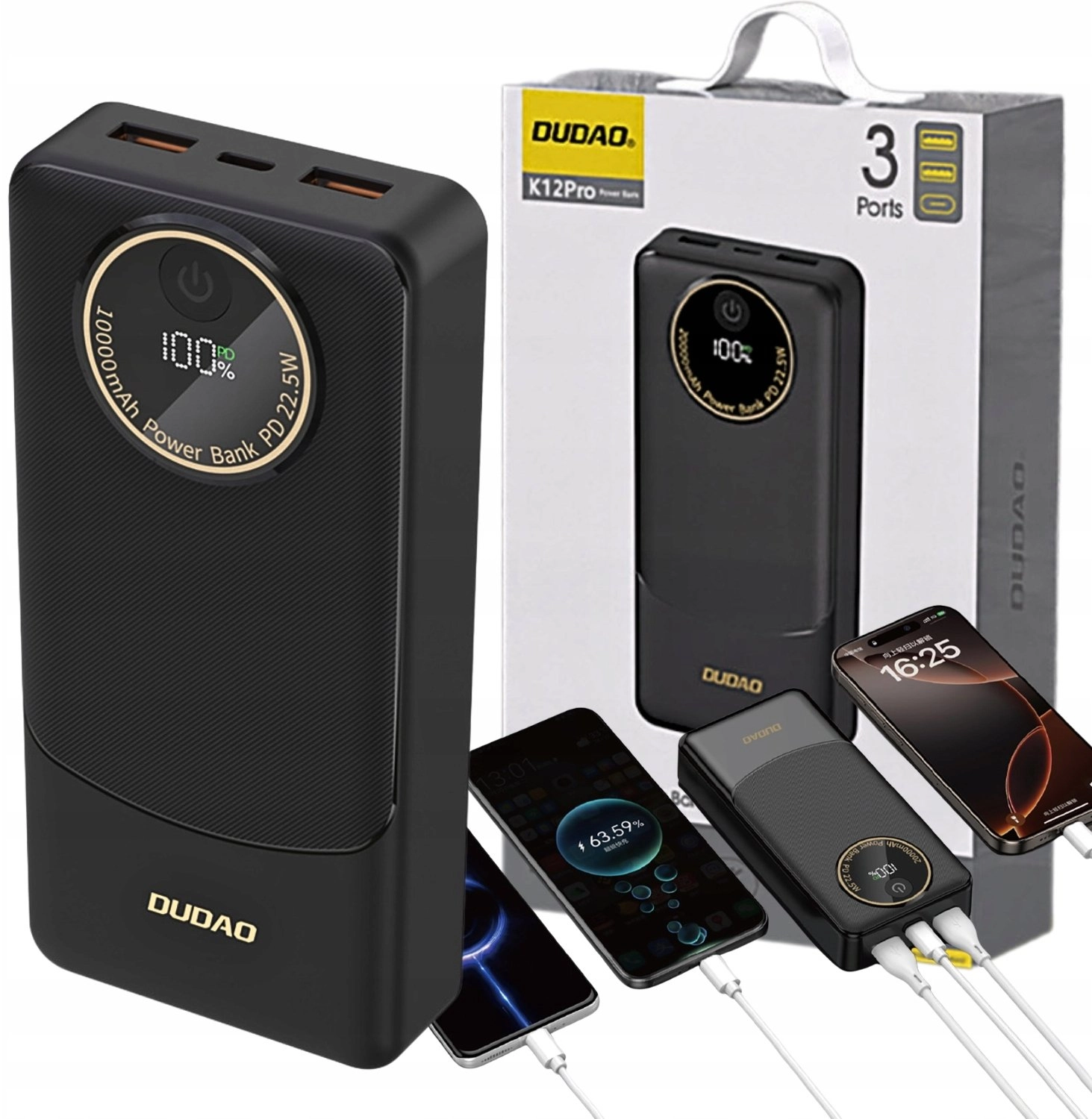 Powerbank Dudao K12Pro 22 5W PD