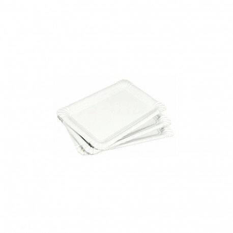 10 CARDBOARD PLATES 20X13CM WHITE 15694173
