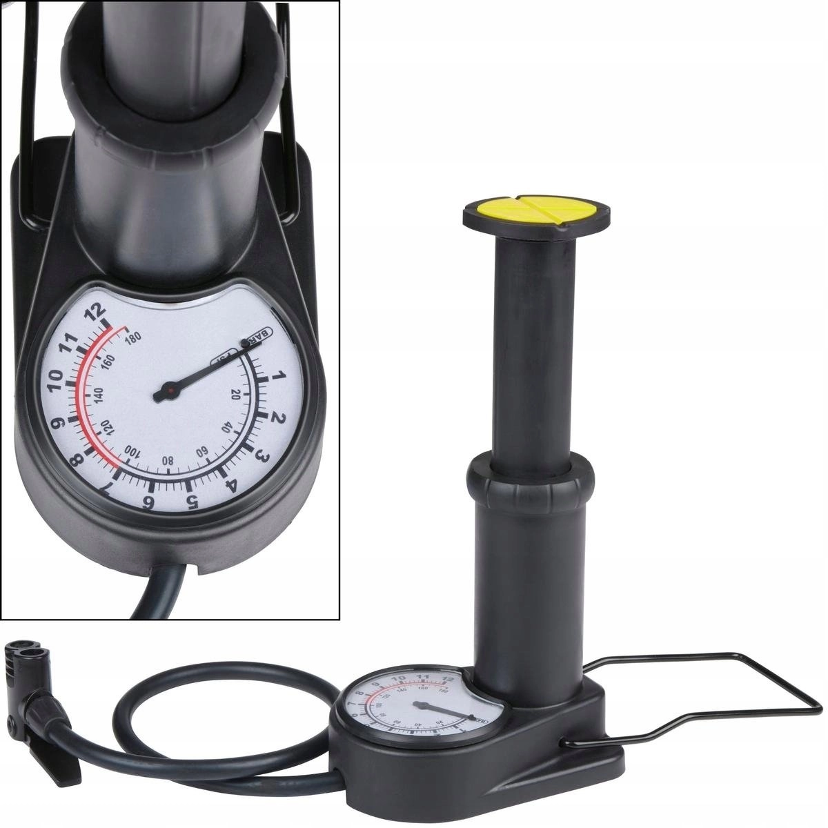 Dunlop FOOT-MOUNTED BICYCLE PUMP WITH DUNLOP