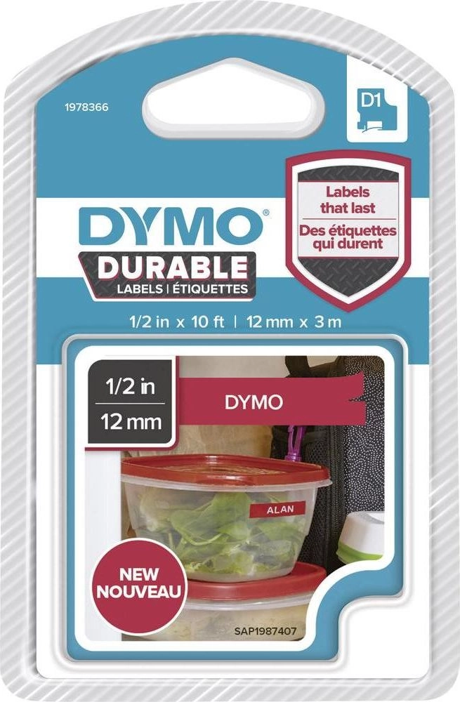 DYMO Authentic D1 Durable Labels  Black