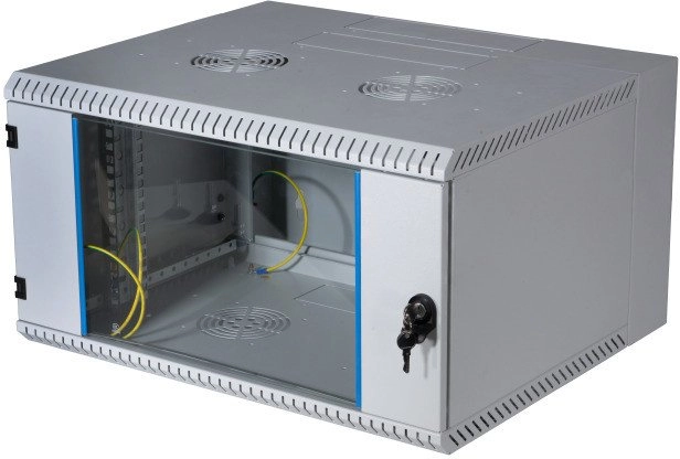 19" wall housing 6U  swiveling  2-part