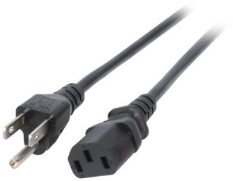 EFB power cable USA/NEMA 5-15P-C13 180°