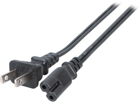 EFB Netzkabel USA/NEMA 5-15P-C7 180°  sw