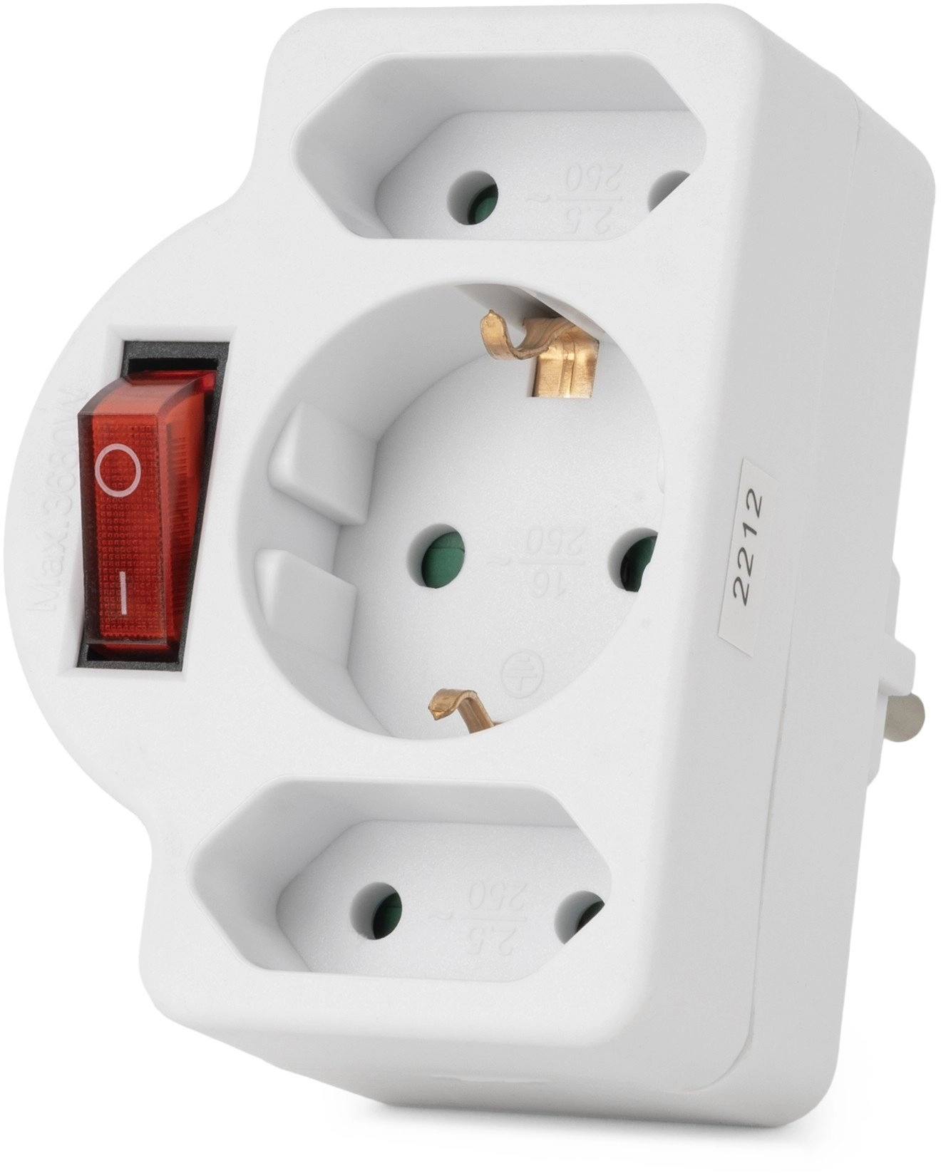 Entac socket adapter 2x Euro 1x
