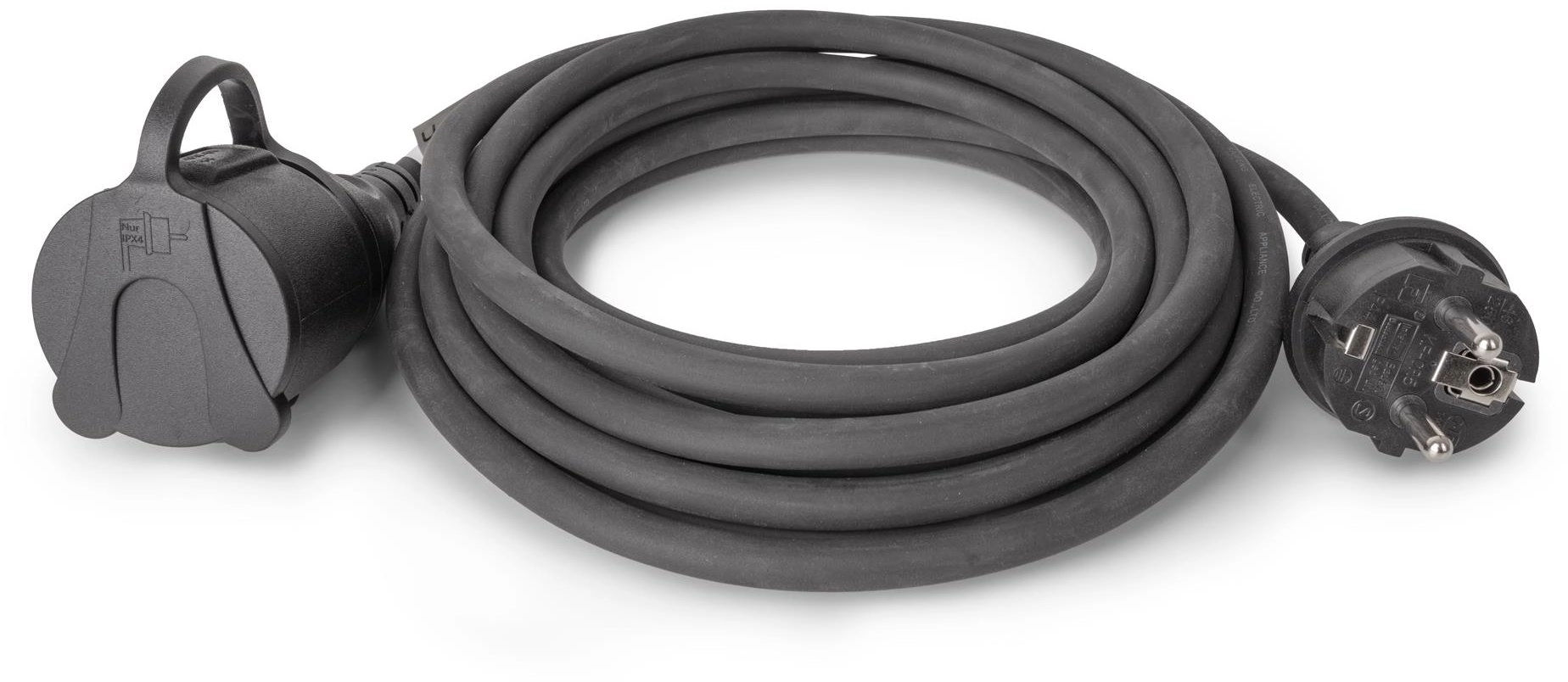 Entac extension cable 5m black IP44