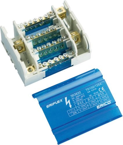 ERICO 4-pole distribution block 160A TD