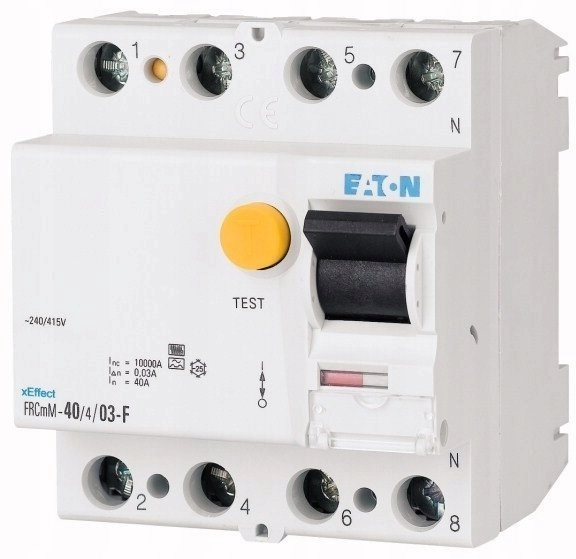 Residual current circuit breaker 4P 40A