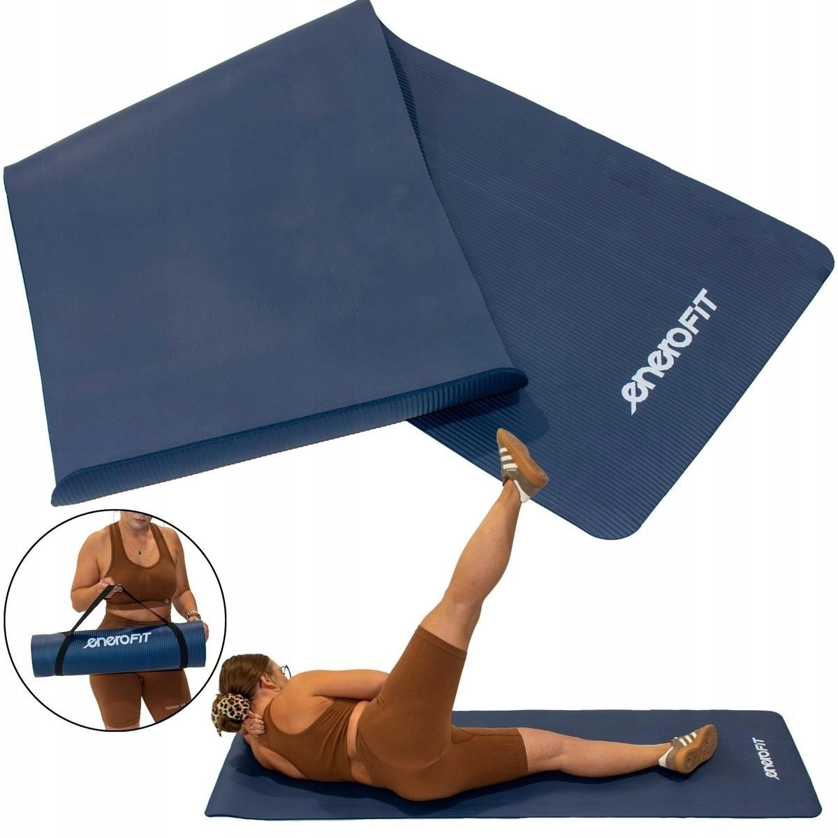 FITNESS MAT NBR ANTI-SLIP 183x61x1CM BLUE