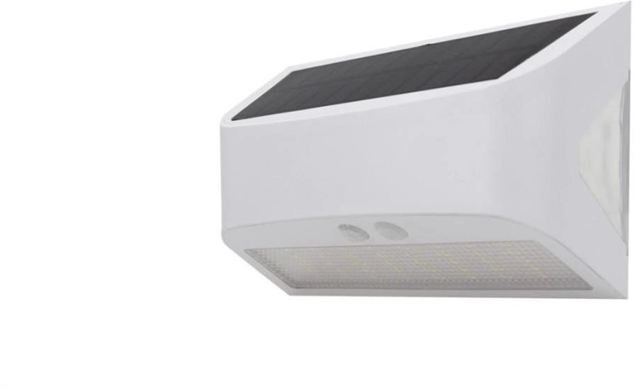 Kinkiet Ecolight Biała Lampa Solarna Elewacyjna