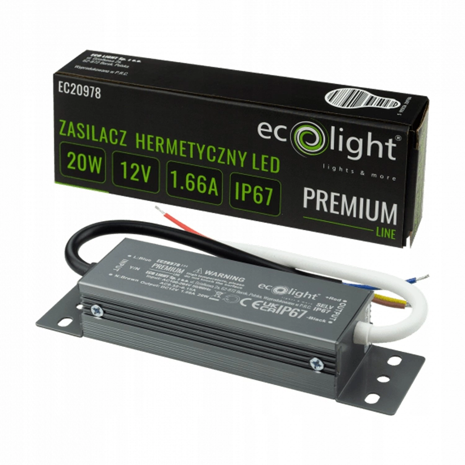 PREMIUM 20W 12V hermetic power supply