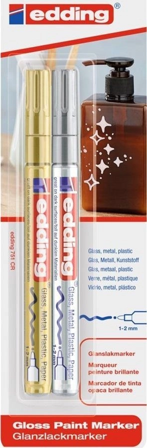 Glossy oil marker 1-2mm 2 colors