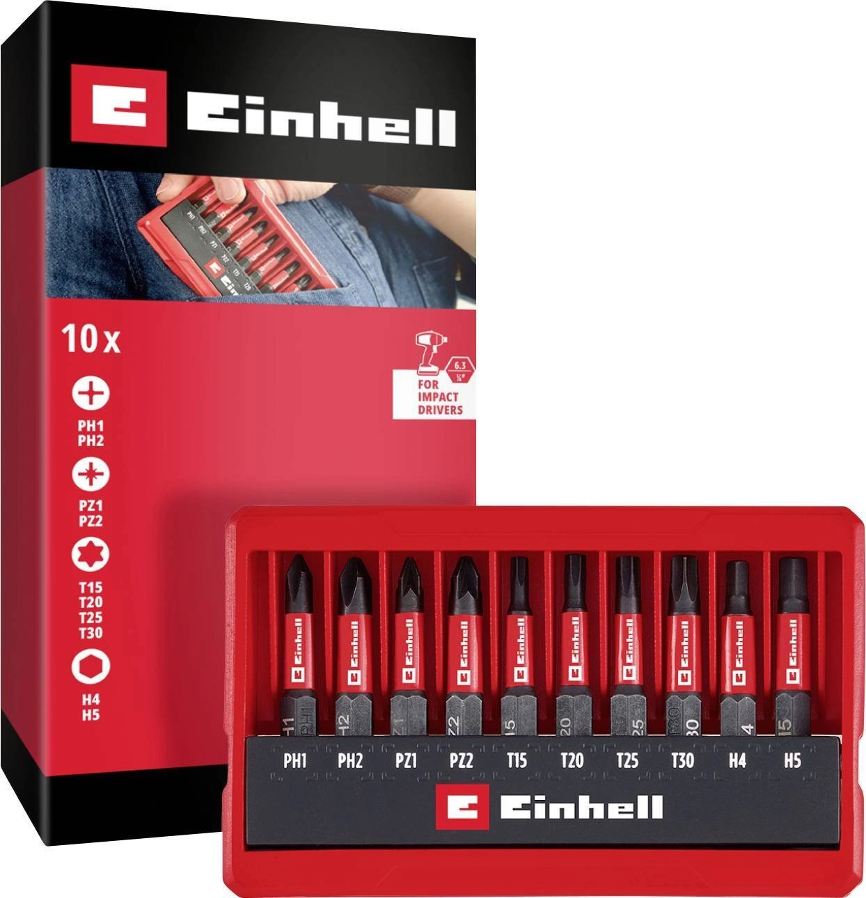 Einhell Impact Bit Taschenbox 10tlg 118653