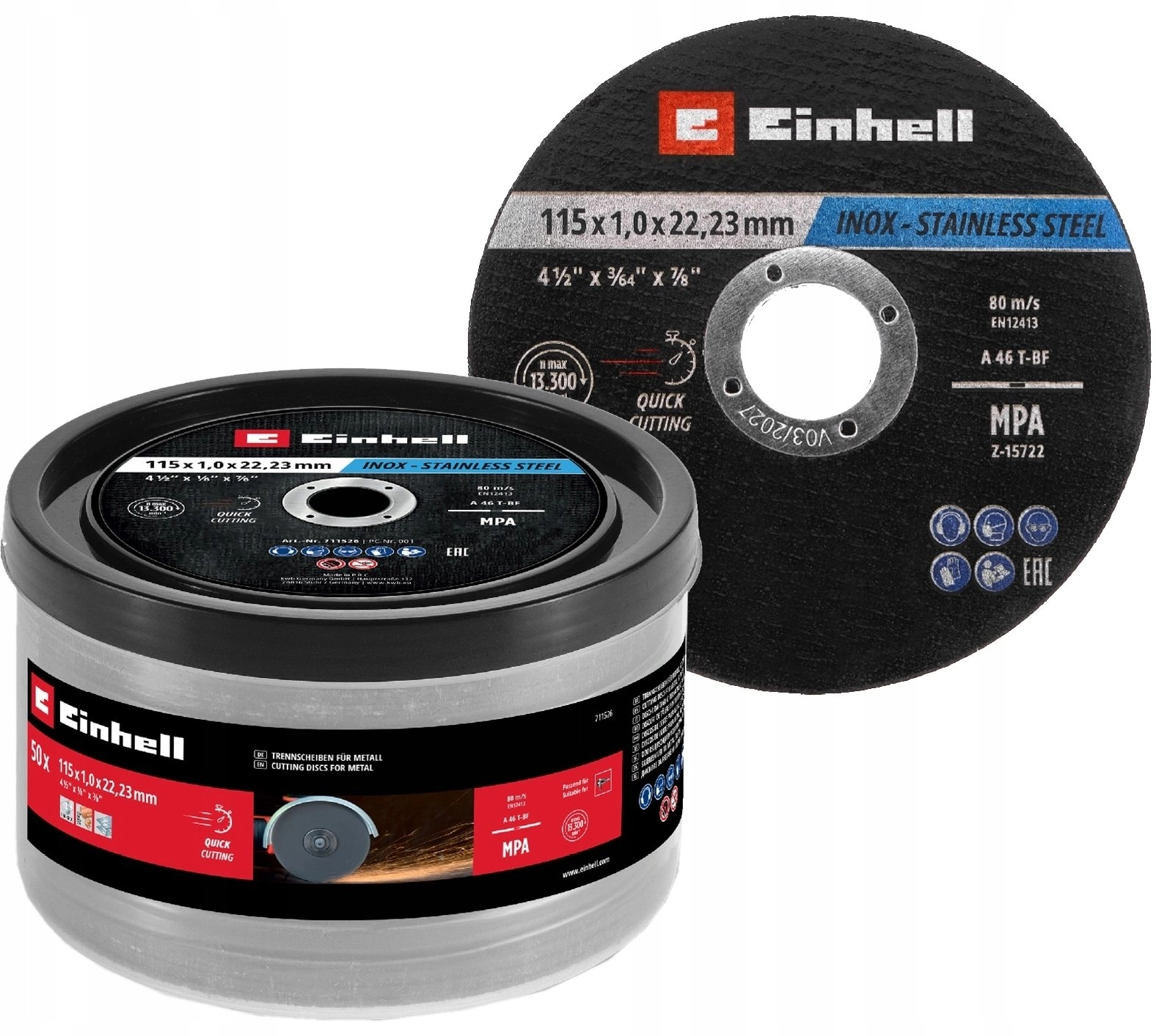Einhell SET OF DISCS FOR METAL