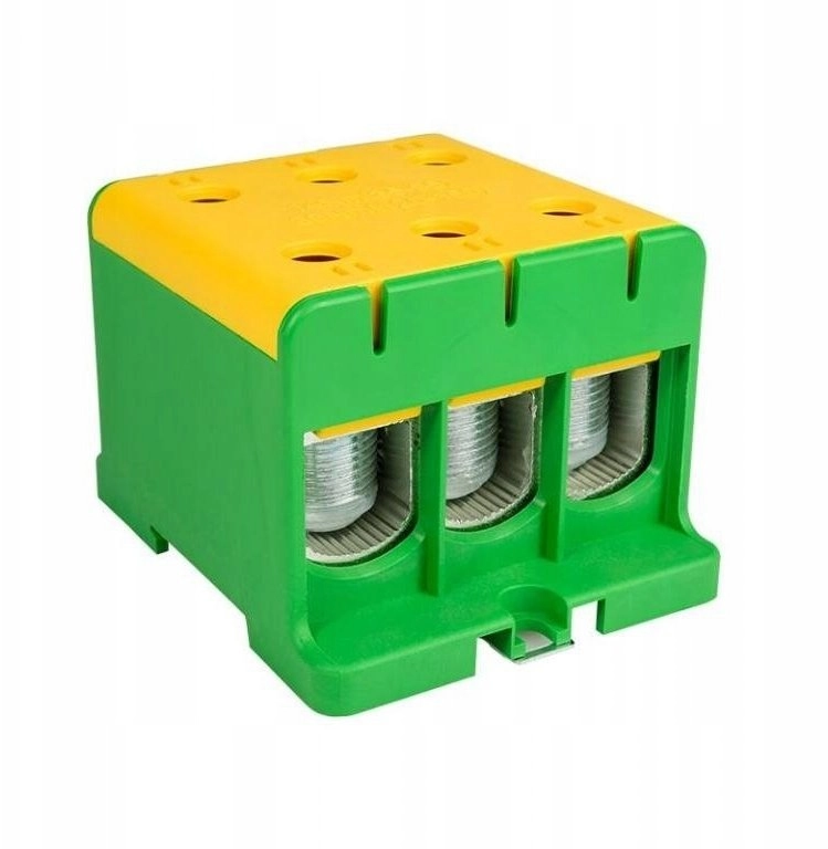 3-pole distribution-branch block AL/CU 3x150mm2 green
