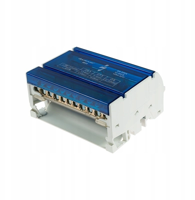 Distribution block for TH35 rail or