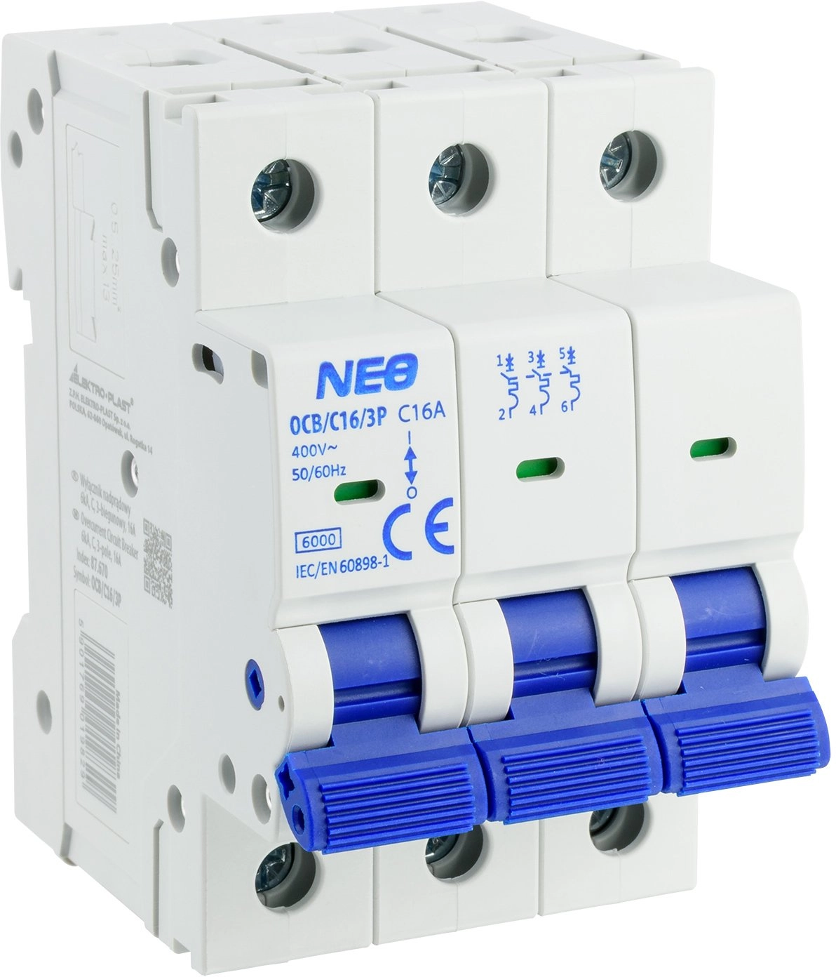 Circuit breaker 3P C 16A 6kA