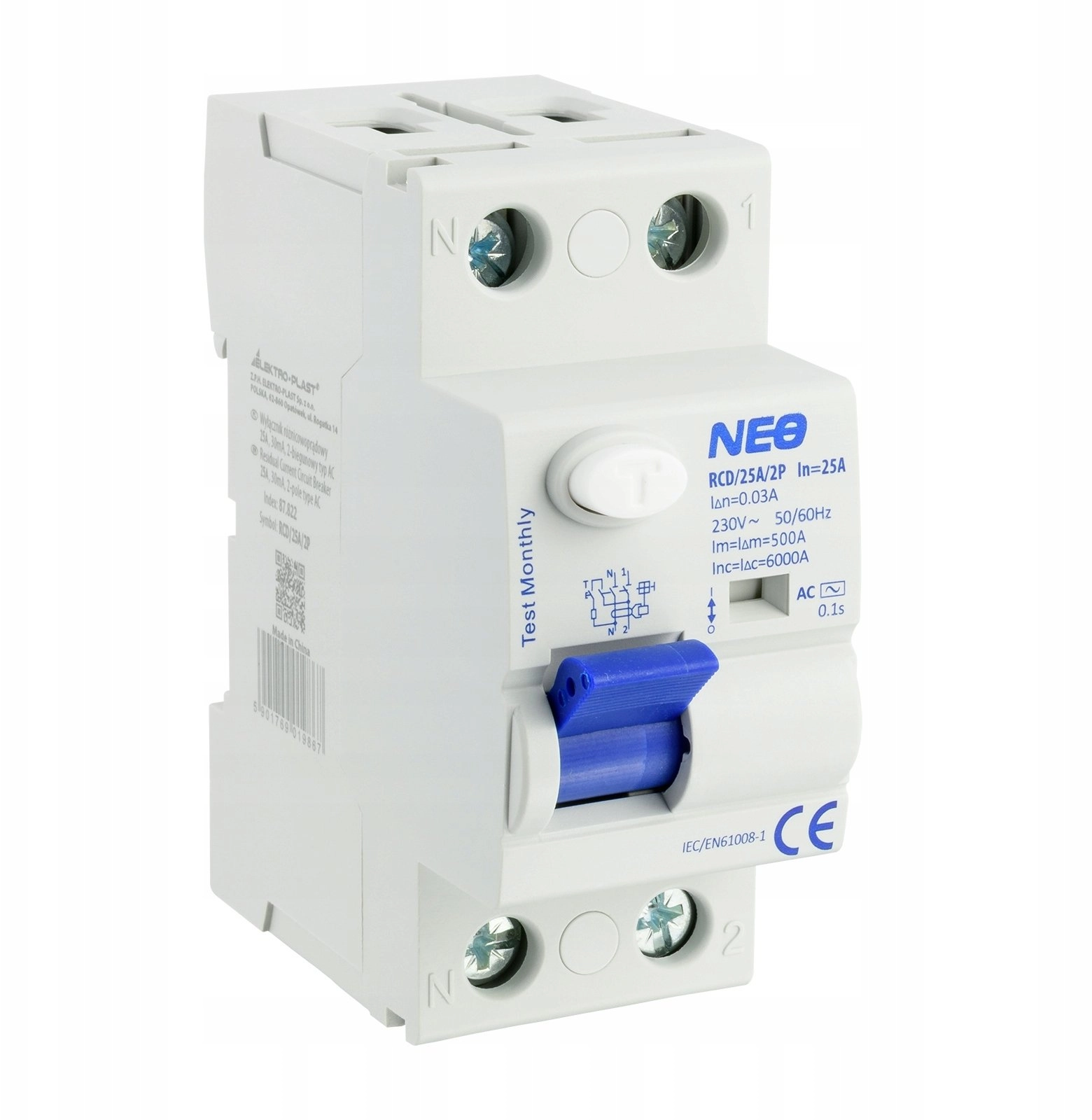 NEO residual current circuit breaker 25A