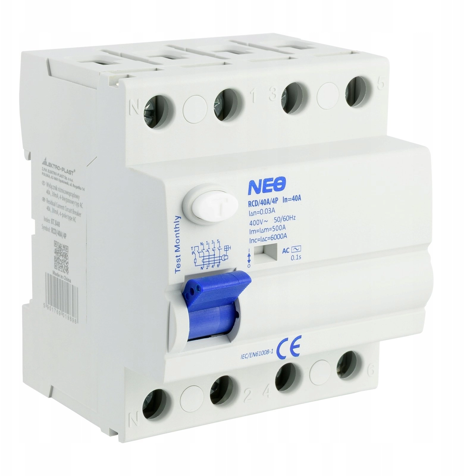 NEO residual current circuit breaker 40A