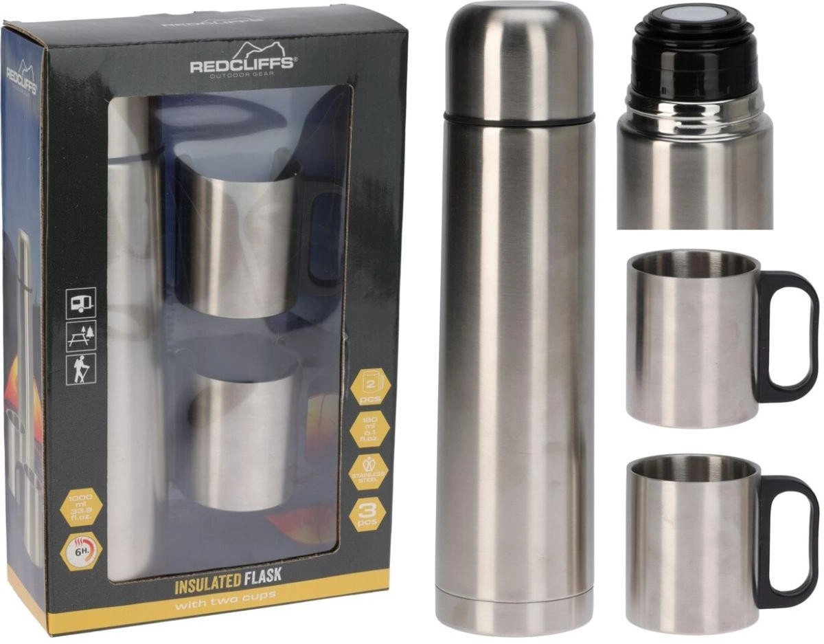 Stainless steel thermos 1L  2 cups