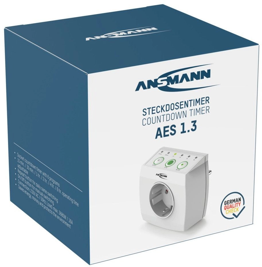 ANSMANN energy-saving socket AES1.3 time-controlled