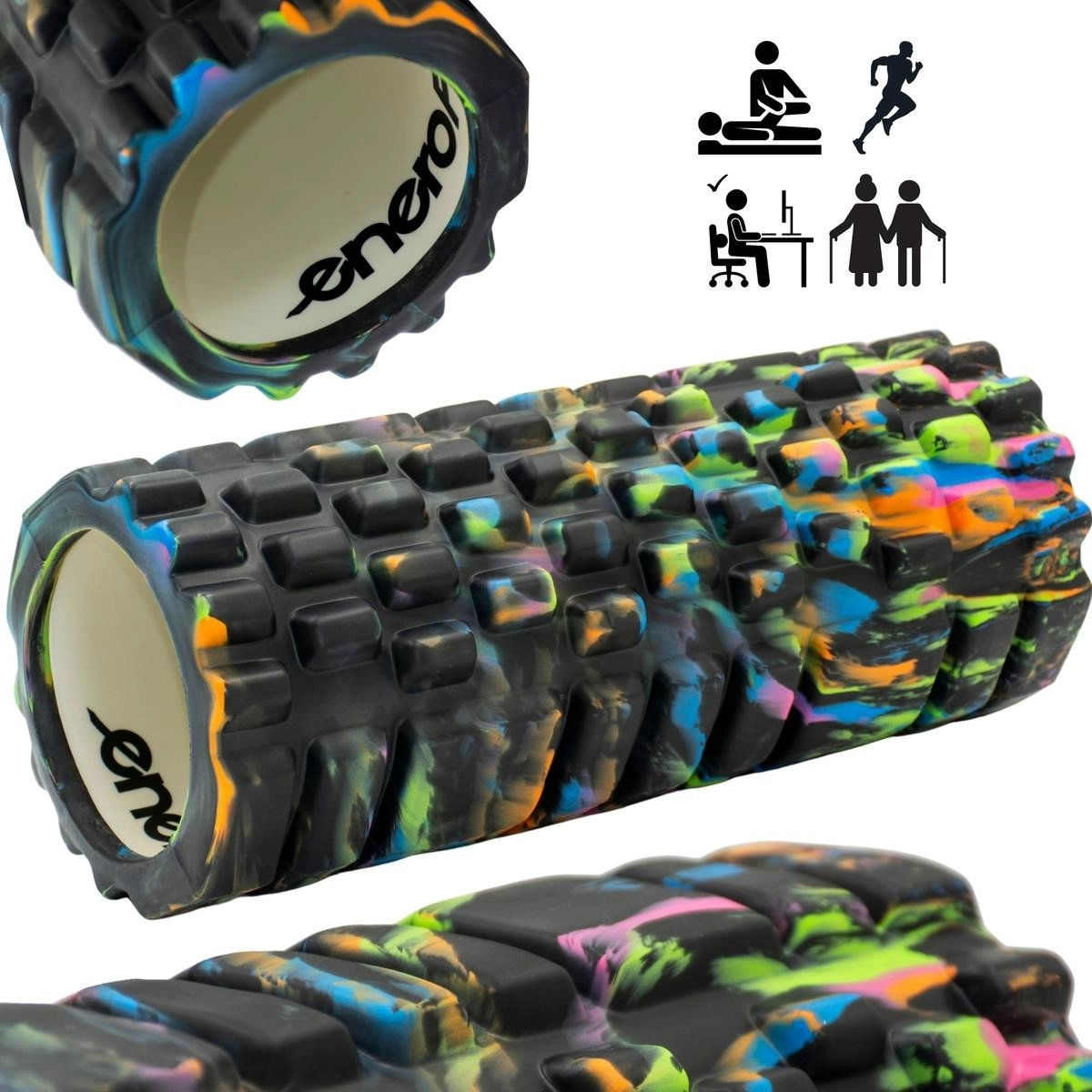 CAMOUFLAGE EXERCISE ROLLER 14x33CM ENERO FIT